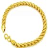 LVA CREATIONS Gold plated bracelet 18k thick wrist bracelet for men and boys