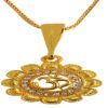 LVA CREATIONS Gold plated chain with om pendant necklace jewelry for men and women