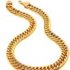 LVA CREATIONS Gold plated chain necklace jewelry for men and women