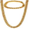 LVA CREATIONS Gold plated chain with bracelet for men and boys stylish fancy long chain necklace