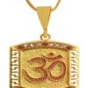 LVA CREATIONS Gold plated chain with om pendant necklace jewelry for men and women