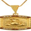 LVA CREATIONS Gold plated chain with ganesh pendant necklace jewelry for men and women