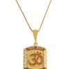 LVA CREATIONS Gold plated chain with om pendant necklace jewelry for men and women