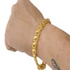 LVA CREATIONS Gold plated bracelet 18k thick wrist bracelet for men and boys