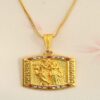 LVA CREATIONS Gold plated chain with radha krishna pendant necklace jewelry for men and women