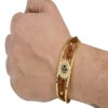 LVA CREATIONS Gold Plated om bracelet Kada for men and boys