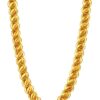 LVA CREATIONS Gold plated chain necklace jewelry mala for men and women