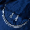 Designer Diamond Cut Necklace Set With Earring For Women And Girls