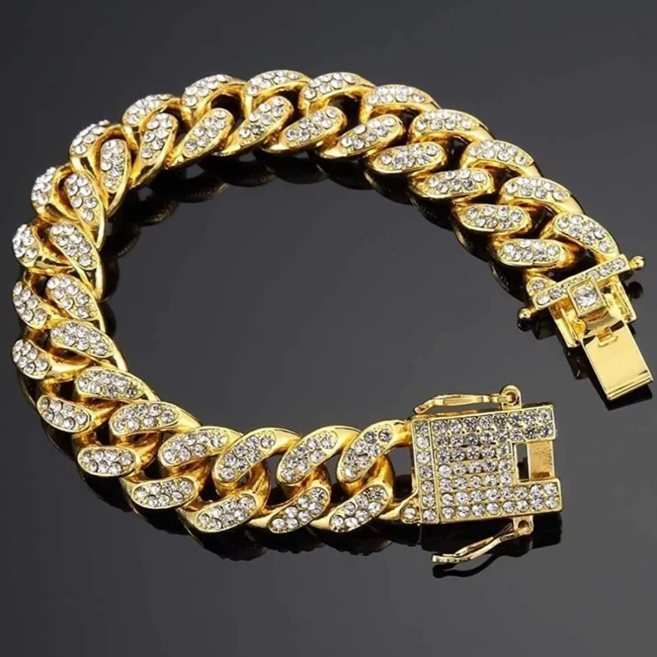 LV Diamond Plated Kada Bracelet - UpdateLife