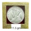 LVA CREATIONS 11.5 grams pure silver coin Bis Hallmark silver . 11.5 gm bar real king george 92.5 for gift in happy birthday gift & happy anniversary gift festive gift pack for pooja & Dhanteras diwali.